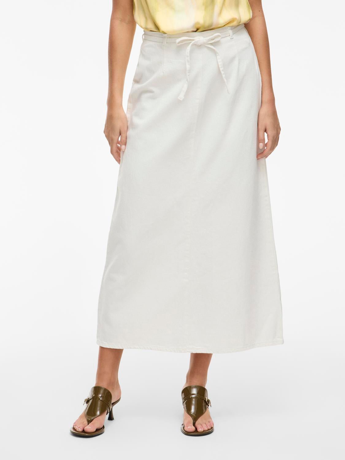 VIPAL Long Skirt - White Denim - VERO MODA & VILA Bergvik